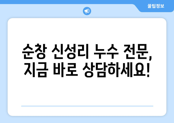 전라북도 순창군 신성리 누수 해결 전문 업체 | 누수탐지, 누수공사, 빠른 출동, 합리적인 가격