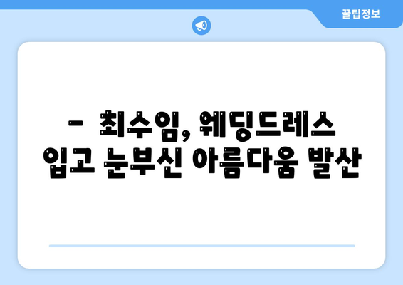 써니 최수임, 2년 열애 끝에 비연예인 사업가와 결혼! | 써니, 최수임, 결혼, 비연예인, 사업가